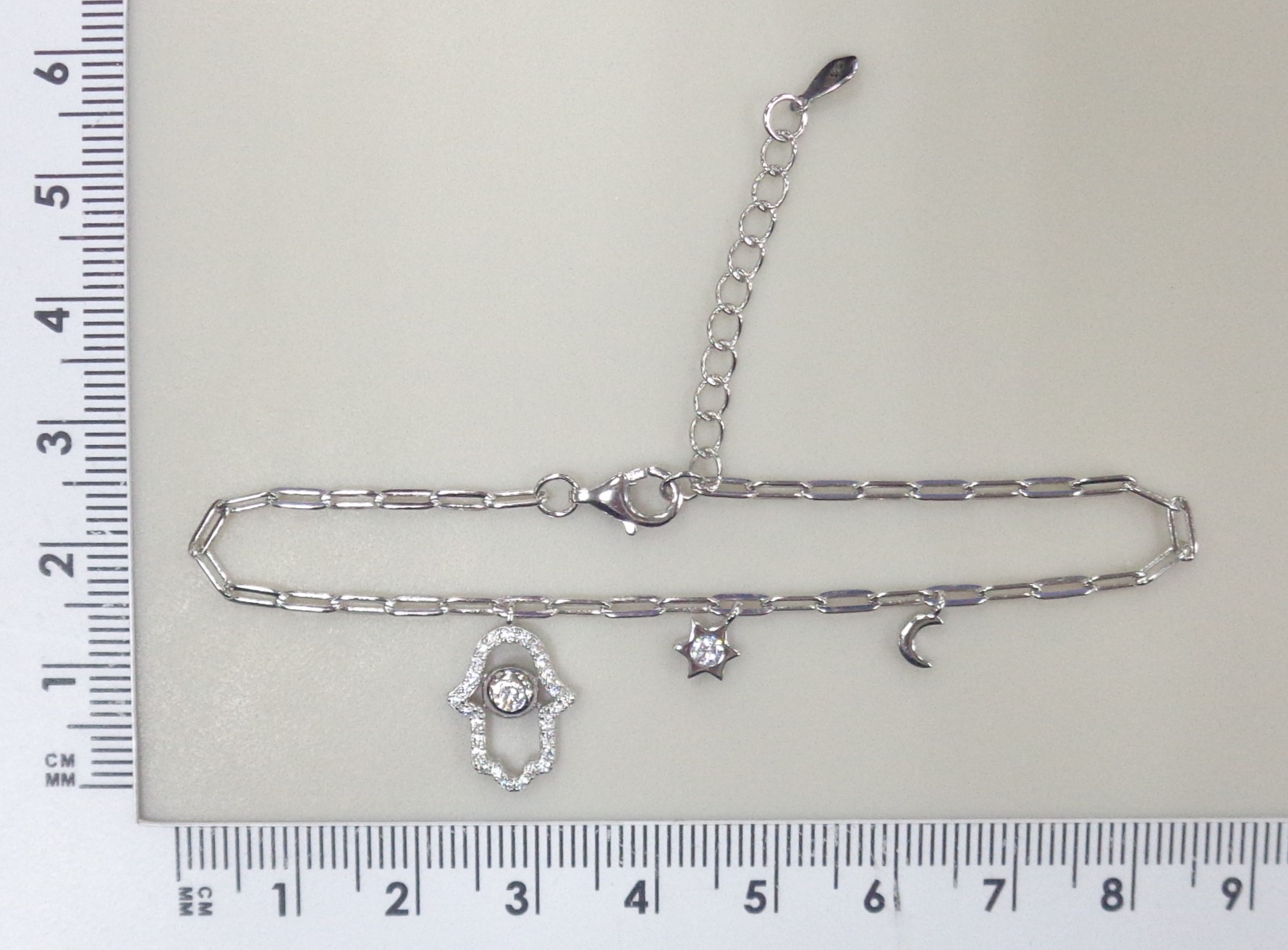 Серебряный браслет с кубическим цирконием